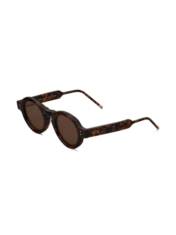 Thom Browne Tortoiseshell round-frame Sunglasses - Farfetch | Farfetch Global