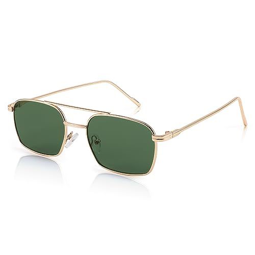 Amazon.com: FEISEDY Fashion Square Aviator Sunglasses Women Men Classic Aviator Metal Frame Candy... | Amazon (US)