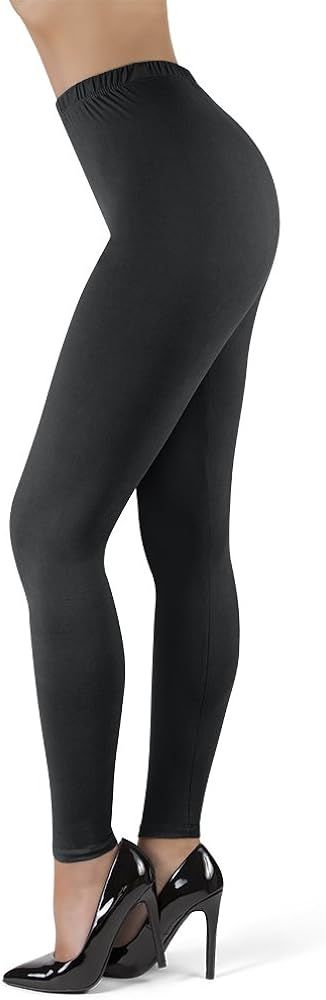 SATINA High Waisted Leggings for Women - Capri, Full Length, with Pockets, Ribbed, Tummy Control ... | Amazon (US)