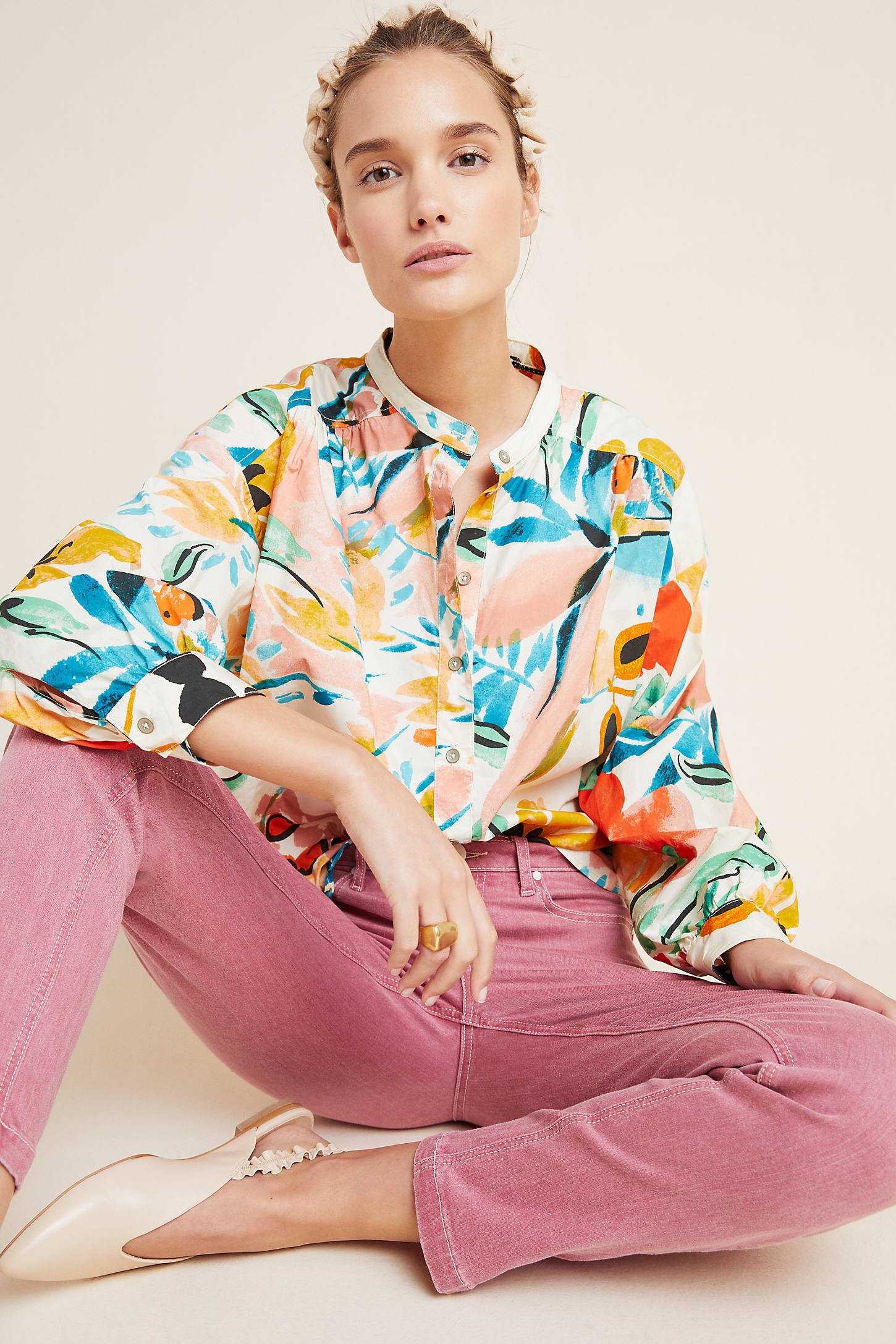 Crisanta Poplin Buttondown | Anthropologie (US)