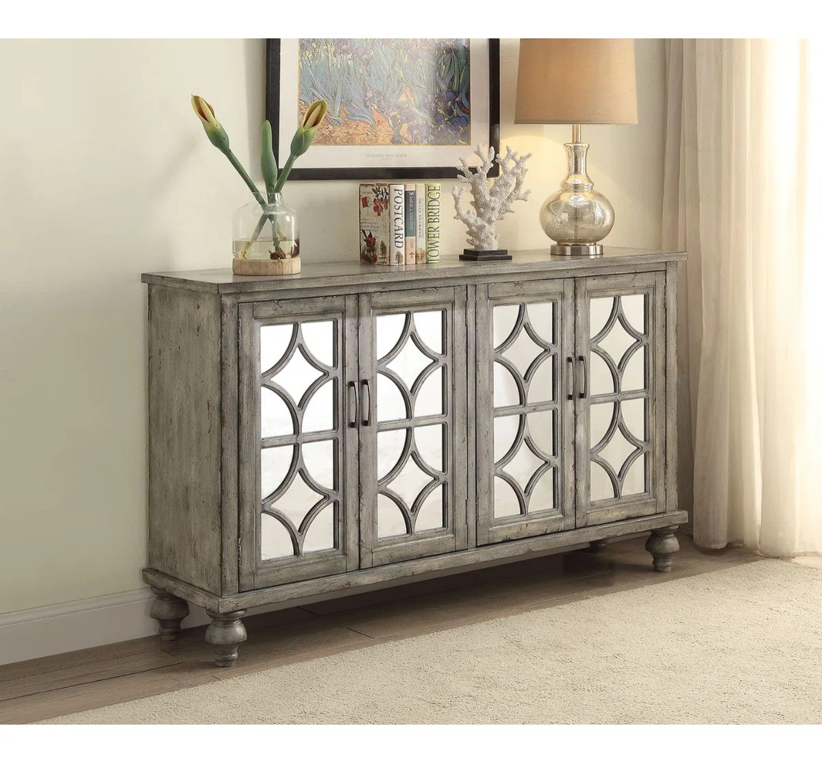 Velika Rectangular Sideboard in Weathered Gray | Wayfair North America