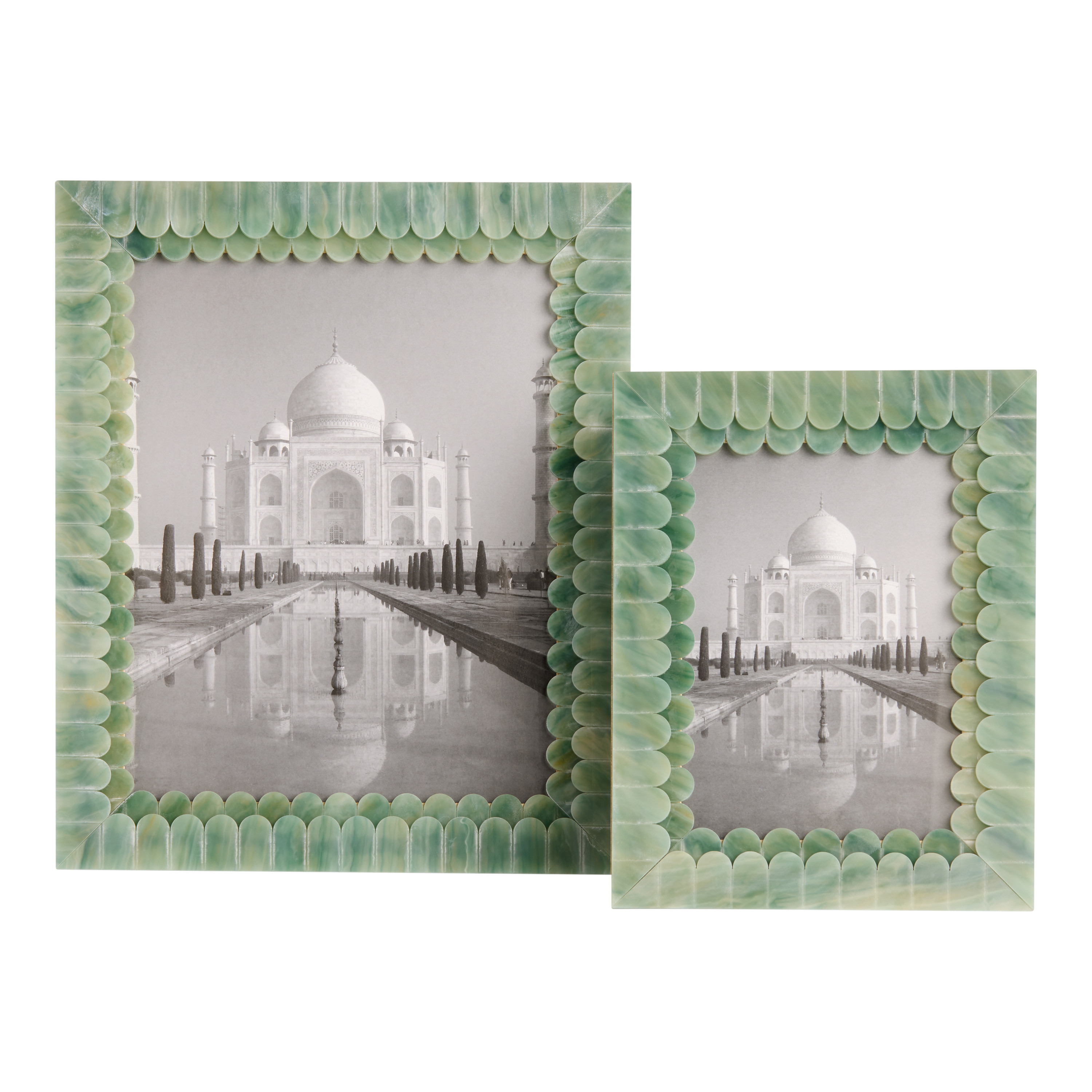 Green Resin Double Scallop Picture Frame | World Market