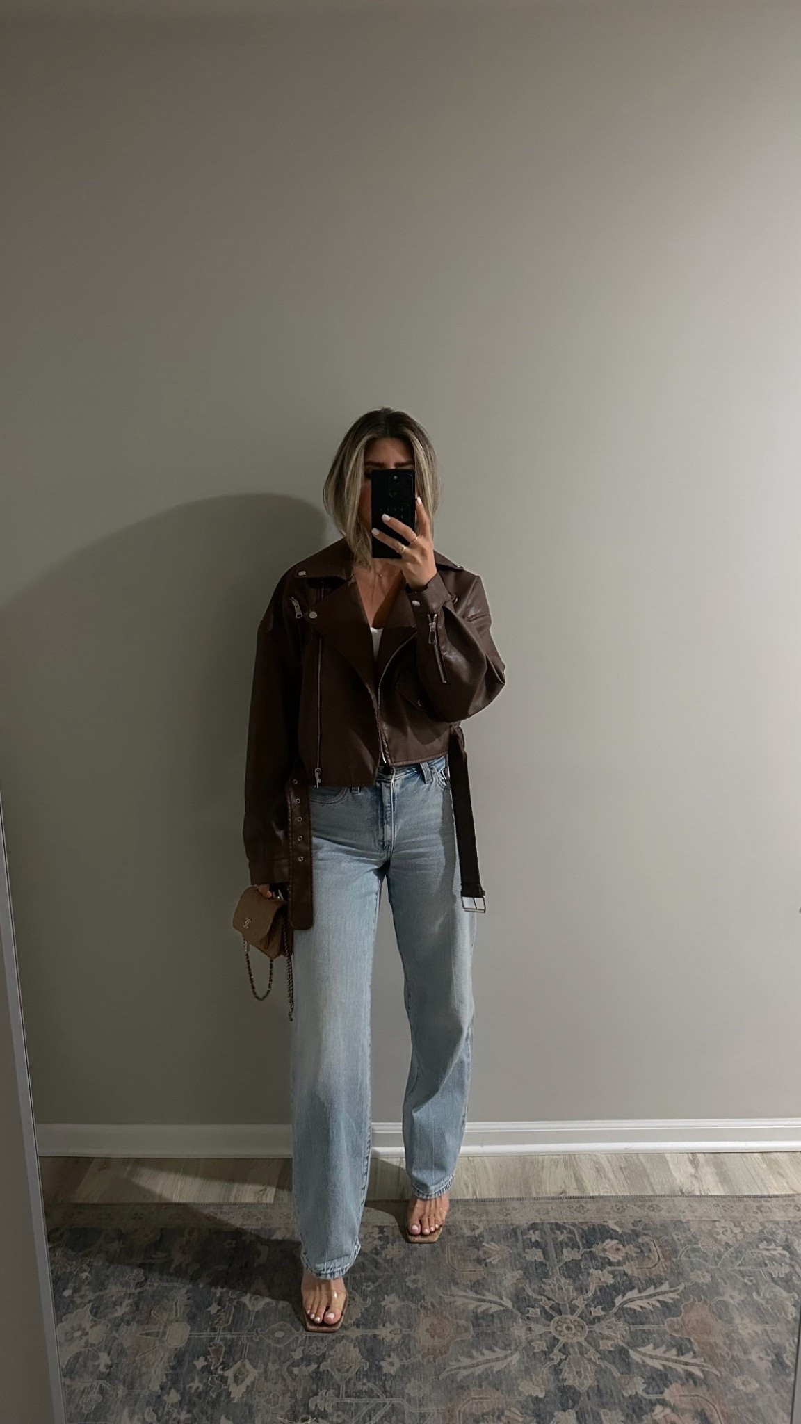 OOTN - fall

Faux leather jacket xs
top xs
baggy dad jeans 24 
clear strap heel 

#LTKFindsUnder100 #LTKStyleTip #LTKFindsUnder50