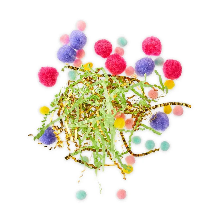 Packed Party 'Hoppy Easter' Easter Pom Pom Multicolor Grass | Walmart (US)