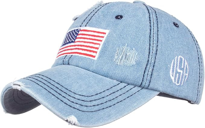 Trucker Hat Distressed Baseball Cap Golf Cap Adjustable Sportswear Hat for Men Women Unisex | Amazon (US)