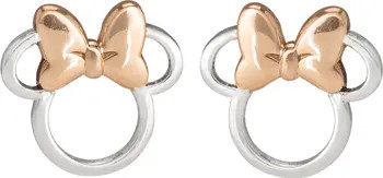 Minnie Mouse Two Tone Stud Sterling Silver Earrings | Nordstrom