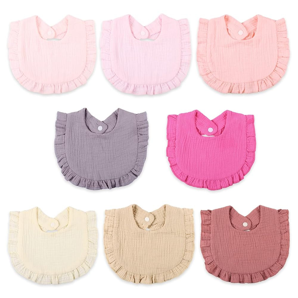 Baby Bibs Muslin Drool Teething Drooling Bibs for Baby Girl Boy Muslin Cotton | Amazon (US)