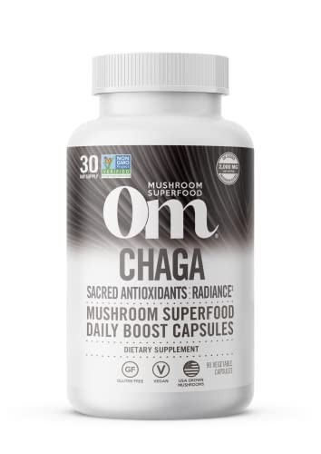 OM MUSHROOM SUPERFOOD Chaga Mushroom Capsules Supplement, Sacred Antioxidants & Immune Support, 90 Count, 30 Days | Amazon (US)