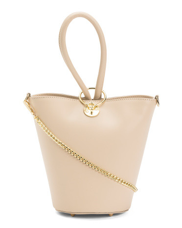 Made In Italy Leather Bucket Doglish Crossbody | TJ Maxx