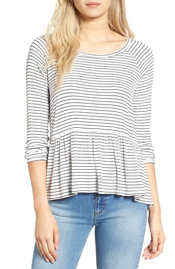 Women's Bp. Stripe Peplum Tee | Nordstrom