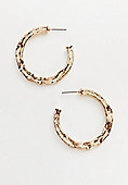 Gold Textured Hoop Earrings | Maurices