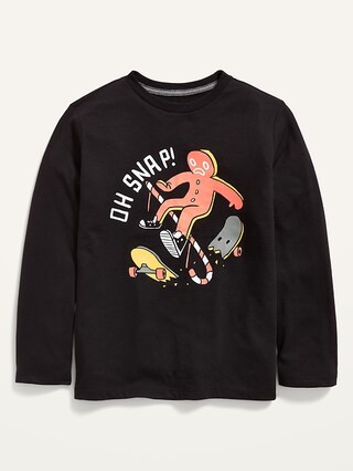 Long-Sleeve Holiday Graphic Tee For Boys | Old Navy (US)