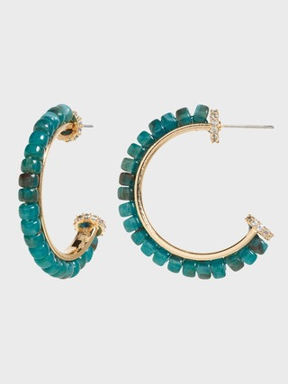 Marbled Bead Hoop Earrings | Banana Republic (US)