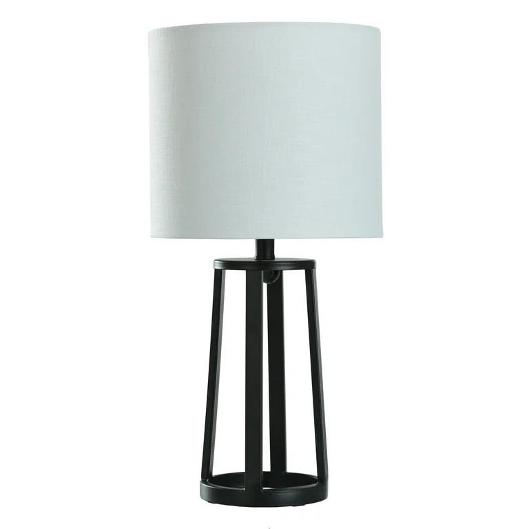 Better Homes and Gardens Modern Matte Black Table Lamp with Classic Drum Shade | Walmart (US)