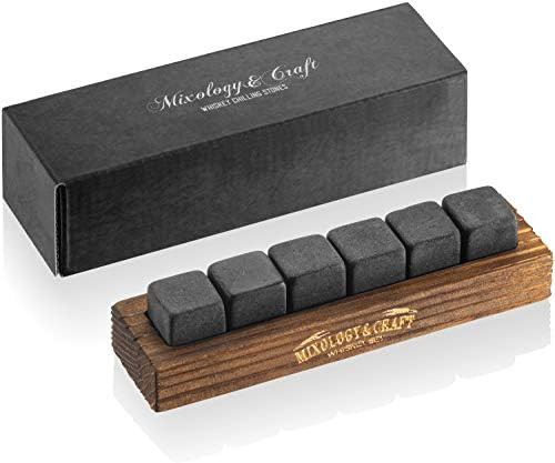 Mixology & Craft Whiskey Rocks - Set of 6 Cube-Shaped Granite Chilling Stones, Gifts for Men - Da... | Amazon (US)