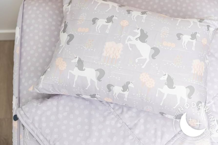 Beddy's Fairytale Unicorn Girls Durable Zipper Bedding, Bed in a Bag, Purple Sheets & Comforter w... | Amazon (US)
