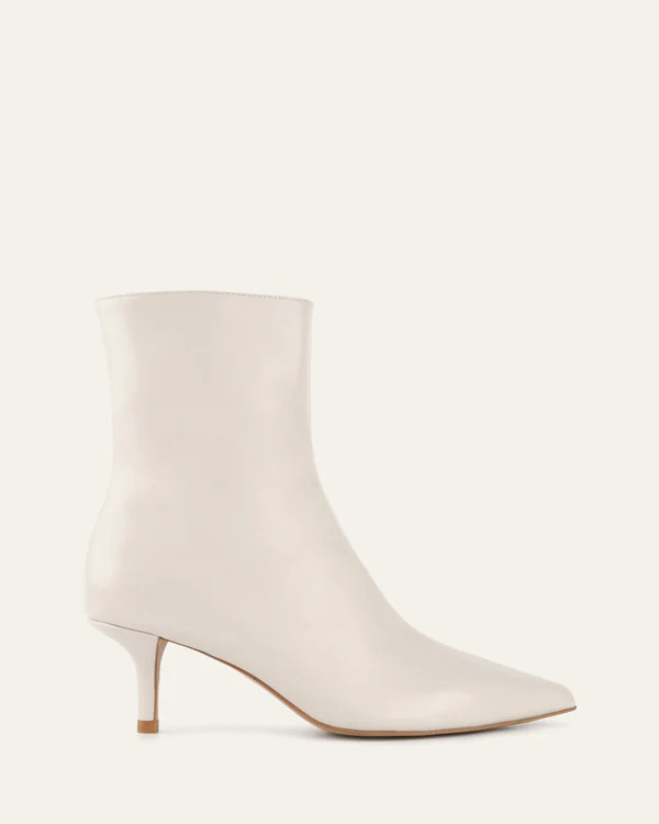 WINNIE MID ANKLE BOOTS OFF WHITE LEATHER | Jo Mercer (AU)