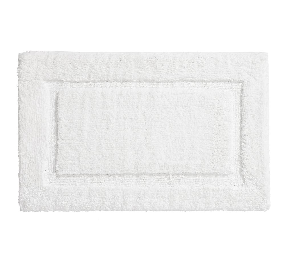White Morgan Memory Foam Bath Mat, 17x24&amp;quot; | Pottery Barn (US)