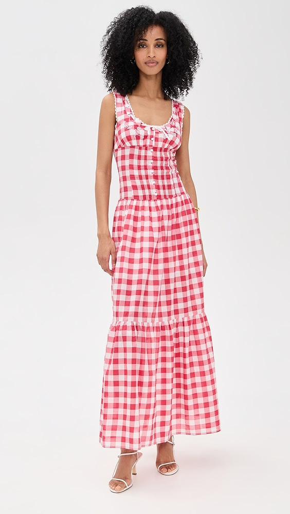 Frankies Bikinis x Bella Hadid Southern Belle Gauze Midi Dress | Shopbop | Shopbop