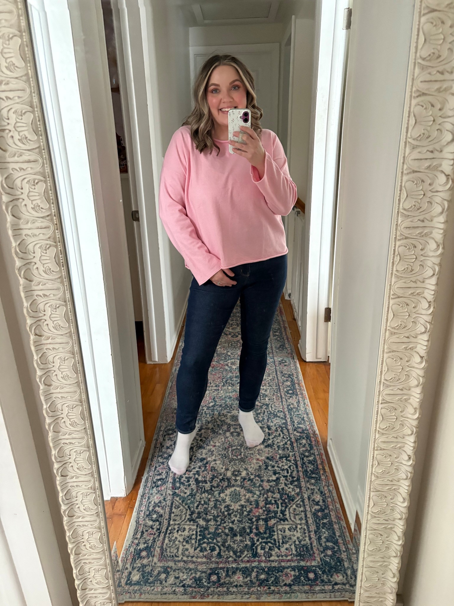 OOTD - - the boat neck style on this light weight knit top is so fun // spring outfit // winter denim

Top-L 
Jeans-12


@Aerie 



#LTKMidsize #LTKSeasonal #LTKSpringSale