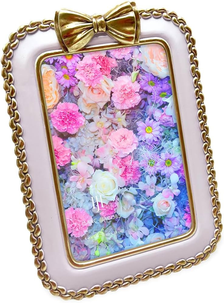 Isaac Jacobs 4x6 Light Lavender Braided Bow Frame for Tabletop and Wall Display, Decorative Desig... | Amazon (US)