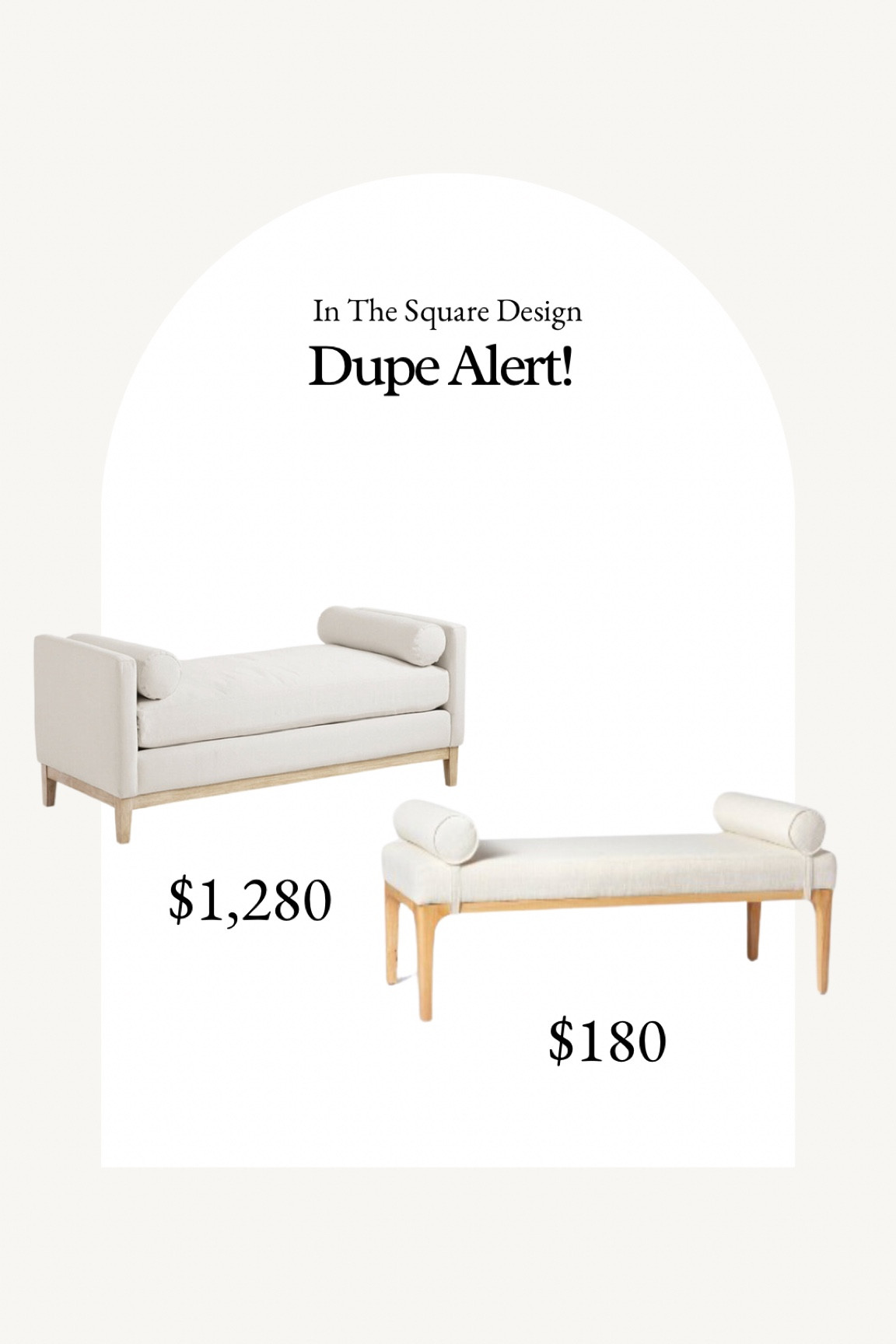 Dupe Alert! Upholstered bolster bench

Linen bench, linen upholstered bench, bolster bench, neutral bench

#LTKFind #LTKhome