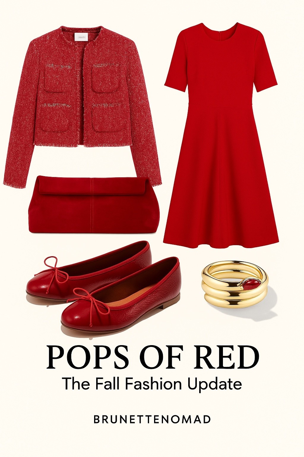 Pops of red for fall 2025 

#outfitcollage 