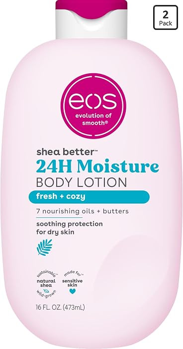 eos Shea Better Body Lotion, Fresh & Cozy, 24-Hour Moisture Skin Care, Lightweight & Non-Greasy, ... | Amazon (US)