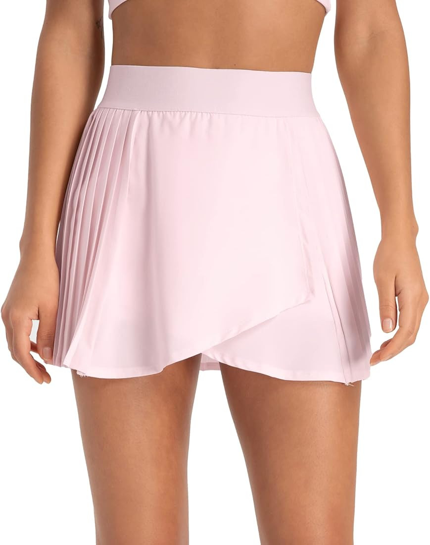 altiland Womens' Cool Feeling Pleated Tennis Athletic Golf Skirts with Shorts 3" | Amazon (US)