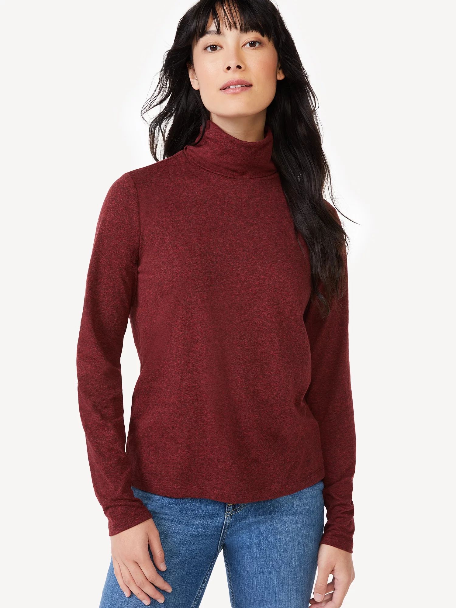Free Assembly Women's Relaxed Fit Turtleneck | Walmart (US)
