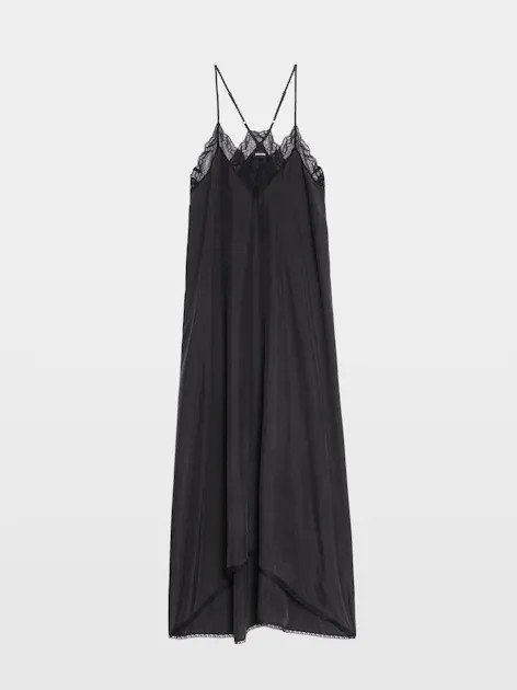 Midi Silk Dress with French Lace | Zadig&Voltaire | Zadig et Voltaire (US)