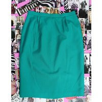 90's Teal Blue Pencil Skirt, Office Skirts, Size 10P | Etsy (US)