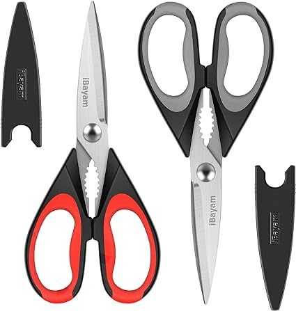 Kitchen Shears, iBayam Kitchen Scissors Heavy Duty Meat Scissors Poultry Shears, Dishwasher Safe ... | Amazon (US)