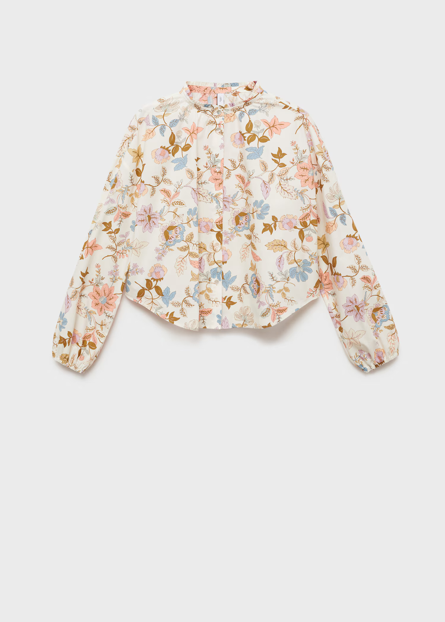 Floral-print cotton blouse - Women | MANGO USA | Mango (US/MX/AU)