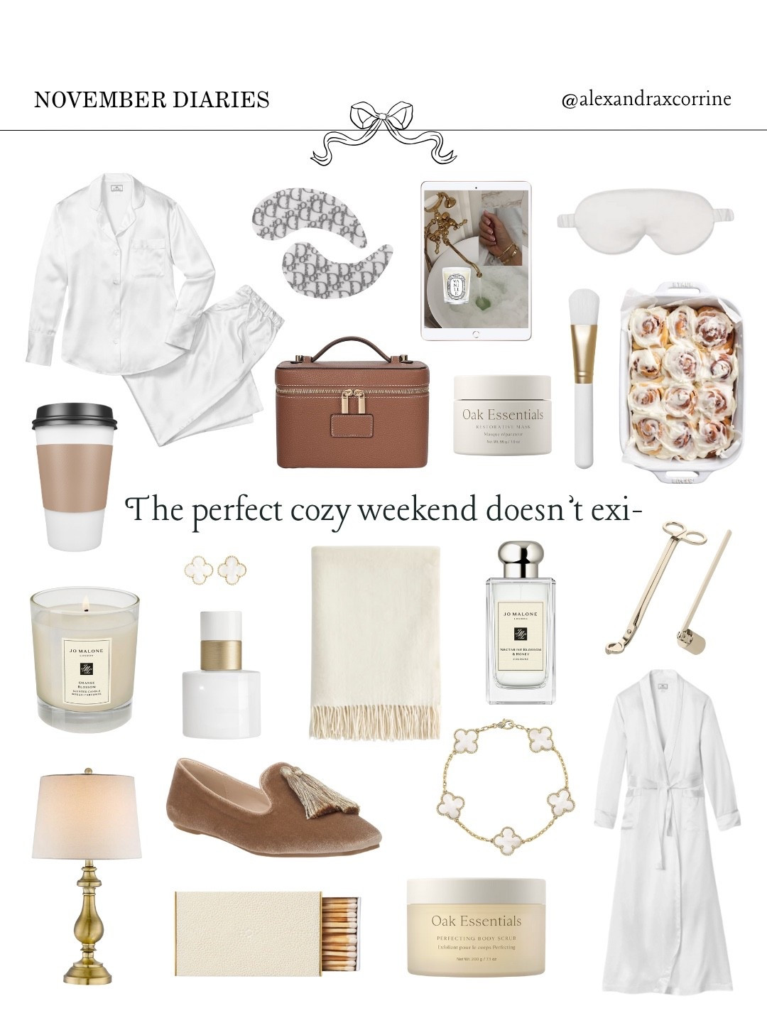 The perfect cozy weekend doesn’t exist… oh wait, it does ☕️🩰🕯️🌨️

#winteraesthetic #cozyseason #weekendplans #moodboardaesthetic #pinterestinspo 

[ cozy Saturday at home, winter weekend plans, ber months, homebody weekend aesthetic, cozy chic November, Pinterest mood board aesthetic ] 

#LTKSeasonal #LTKselfcare