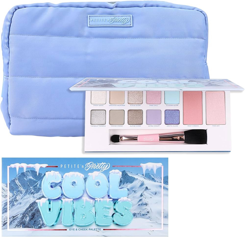 Petite N Pretty Cool Vibes Beauty Makeup Set - Eyeshadow Palette & Makeup Bag - Beginner Gift Set... | Amazon (US)