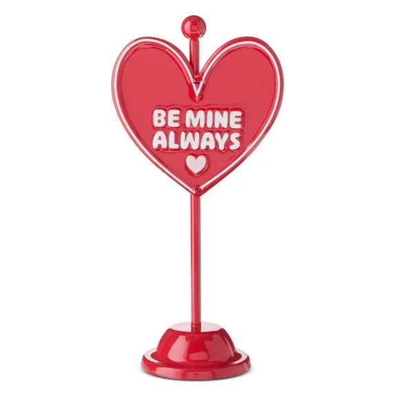Metal Be Mine Always Heart Tabletop Sign, Red, 7", Valentine's Day by Way To Celebrate | Walmart (US)