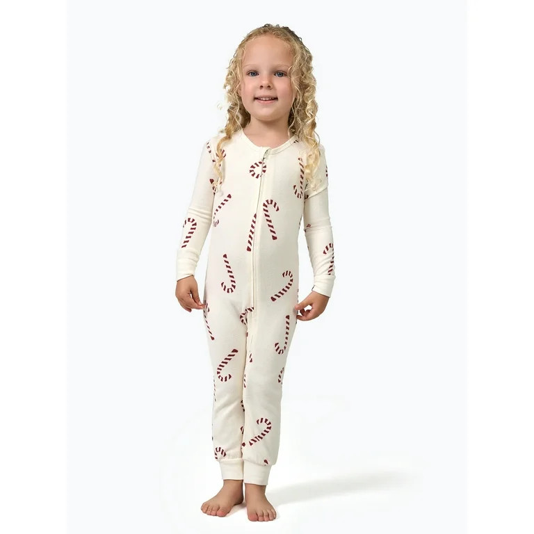 Modern Moments by Gerber Neutral Super Soft Hacci One-Piece Christmas Pajamas, 0/3 Months - 5T | Walmart (US)