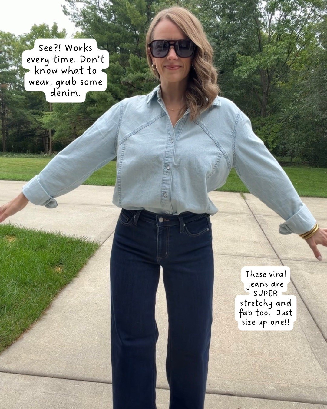 Denim on denim always wins. Such an easy choice!! Target is my favorite spot for denim tops!

#LTKdayinmylife #LTKgrwm #LTKootd