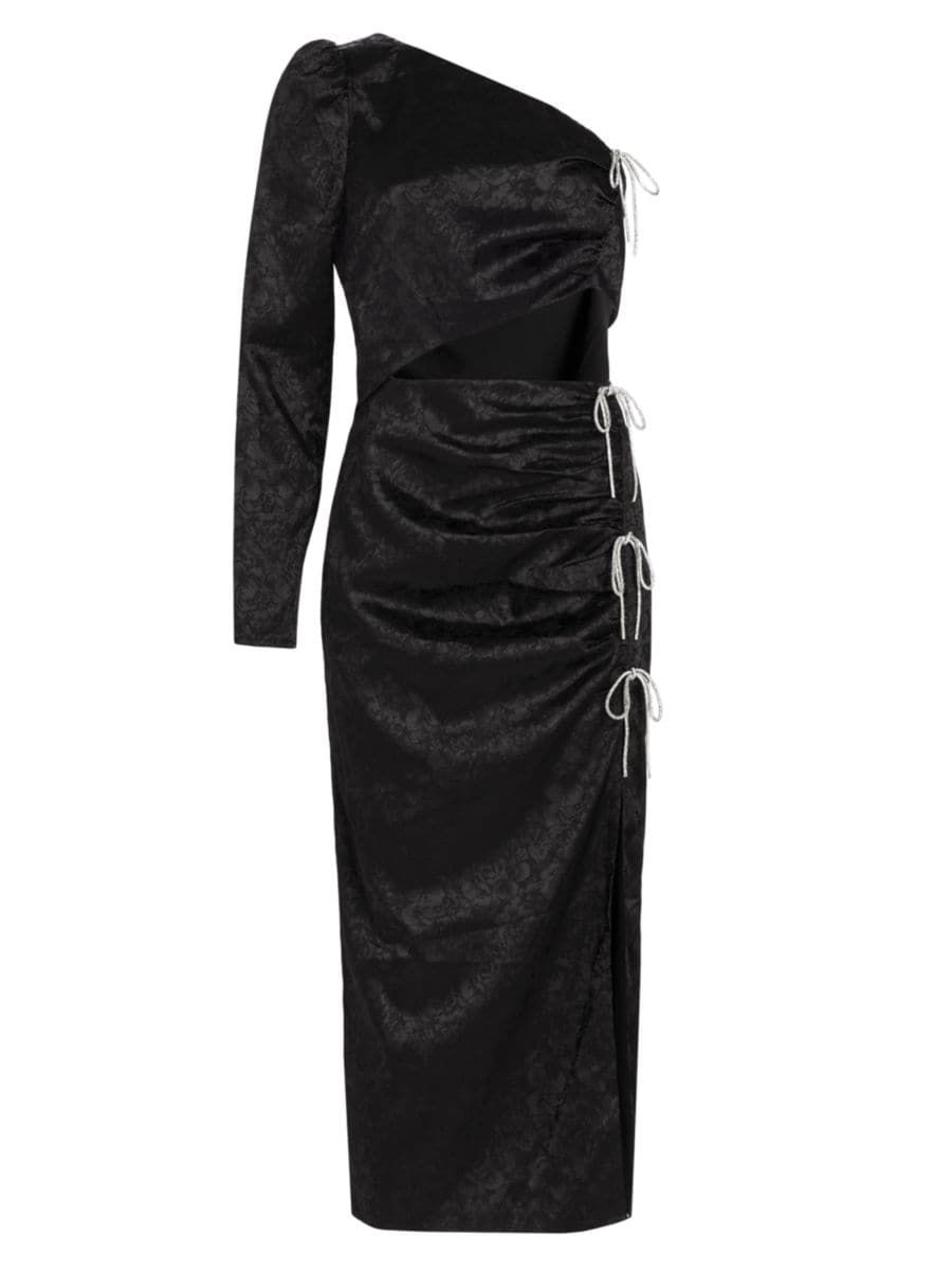 Wayf Set Up Cut-Out Bow Midi-Dress | Saks Fifth Avenue