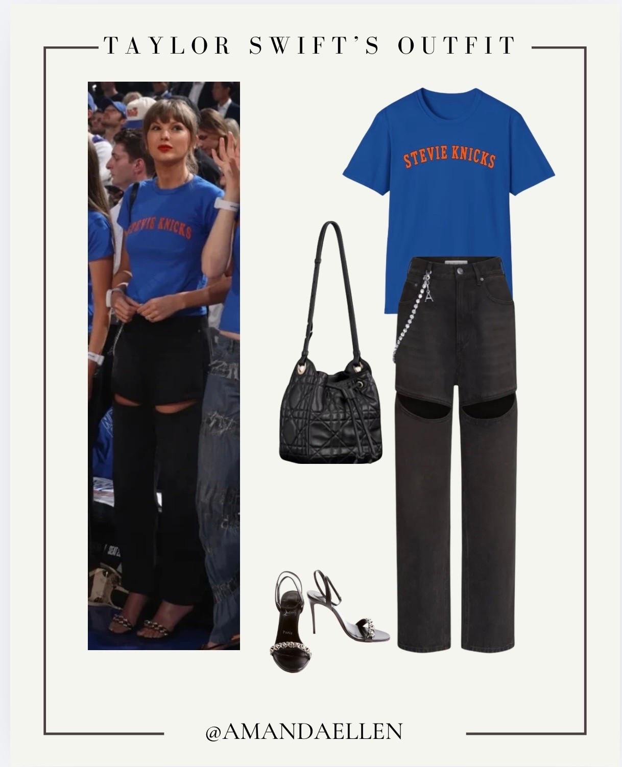 Taylor Swift’s Knicks game outfit is officially one of my favorite casual looks. She wore the viral Stevie Knicks tee while cheering on the New York Knicks to a win, and it’s the perfect mix of sporty, effortless, and trendy.

If you’re searching for the Taylor Swift Knicks outfit, Stevie Knicks shirt, game day fashion, celebrity style inspiration, or an easy summer outfit idea, I’ve linked everything you need to recreate the look. This is the kind of casual cool-girl style that never goes out of fashion.

#LTKTall #LTKootd #LTKSaleAlert