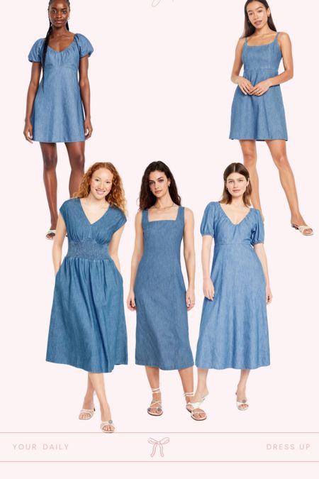 Chambray dress - midi dress - family photo dress 

#LTKmidsize #LTKfindsunder100 #LTKsalealert