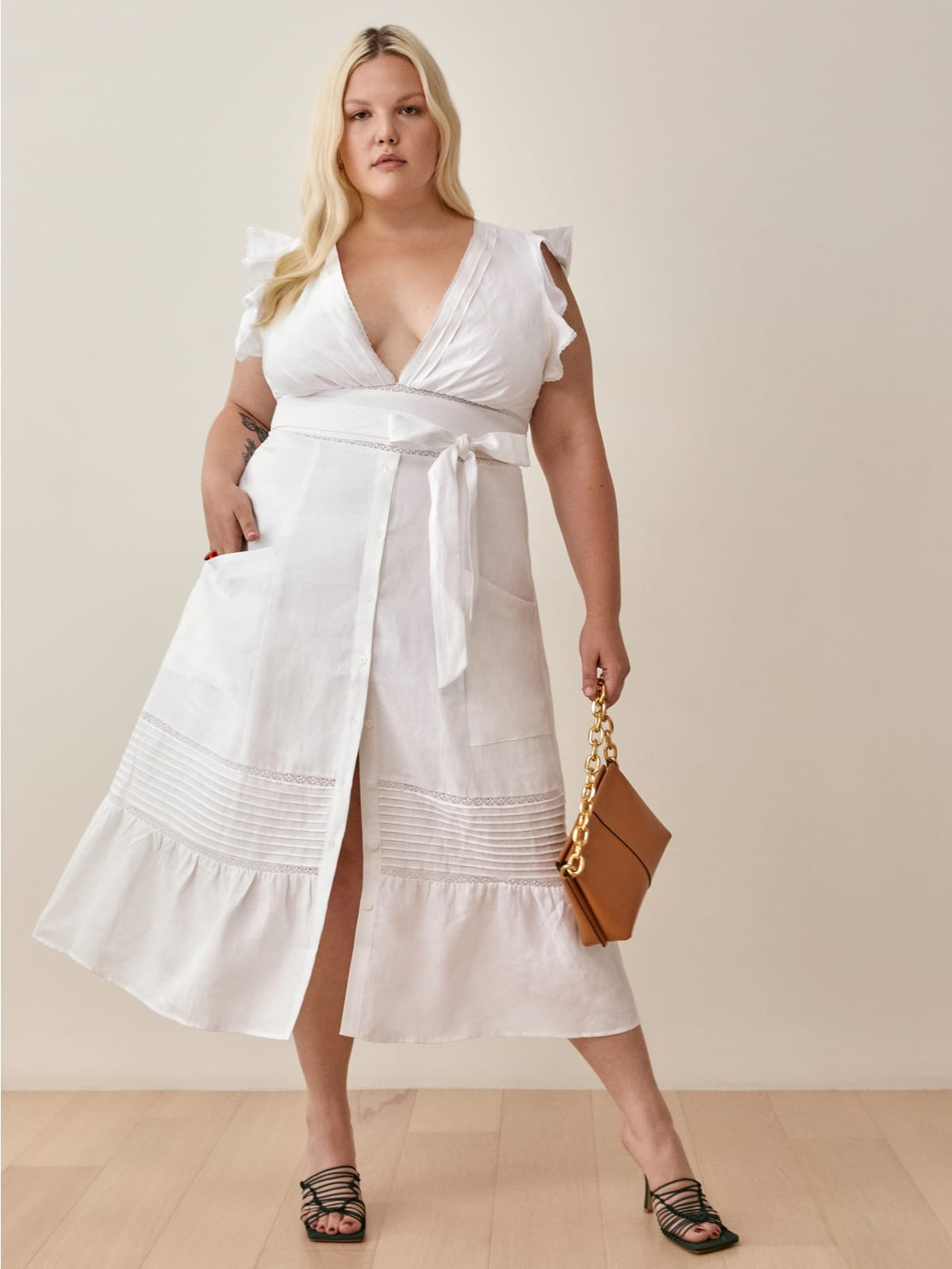 Lili Linen Dress Es | Reformation (Global)