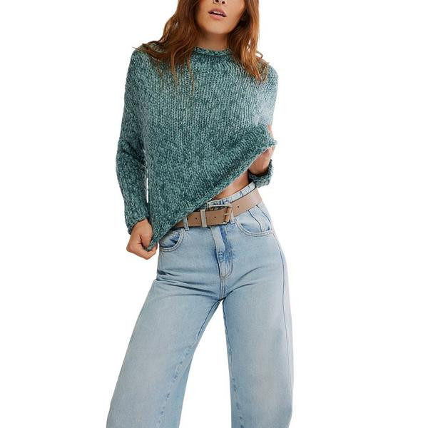 Women's Free People Pullover Sweater Opal Rollneck XLarge Rainforest | Scheels Sports