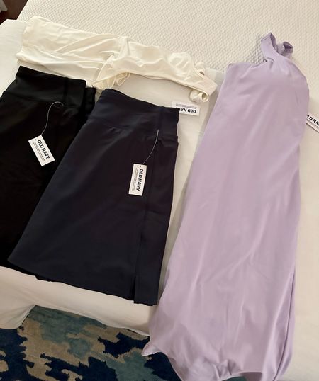 The pieces from my recent Old Navy order are now 50% off! These skirts are my absolute favorite tennis / workout skirts and I order them in a medium. I got the purple workout dress in a medium regular length (returning the tall version). And the tank is a size medium as well!

Not pictured is a blue and white stripe collared dress that I got in a small tall and know I’ll wear all spring and summer. 

#LTKsalealert #LTKfindsunder50