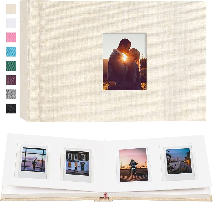 Instax Mini Photo Album with Writing Space, 56 Pockets, Beige | Amazon (US)