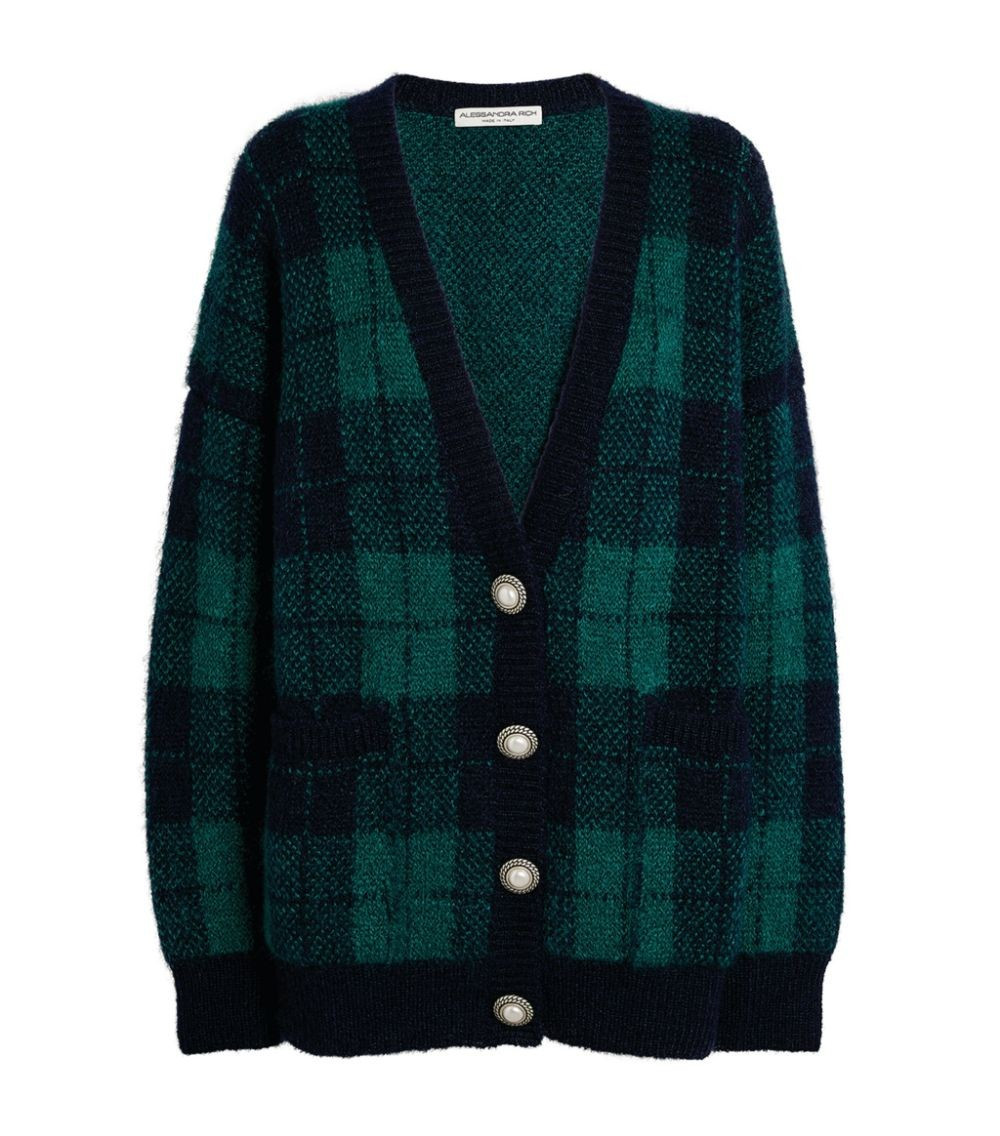 Tartan Brushed-Knit Cardigan | Harrods