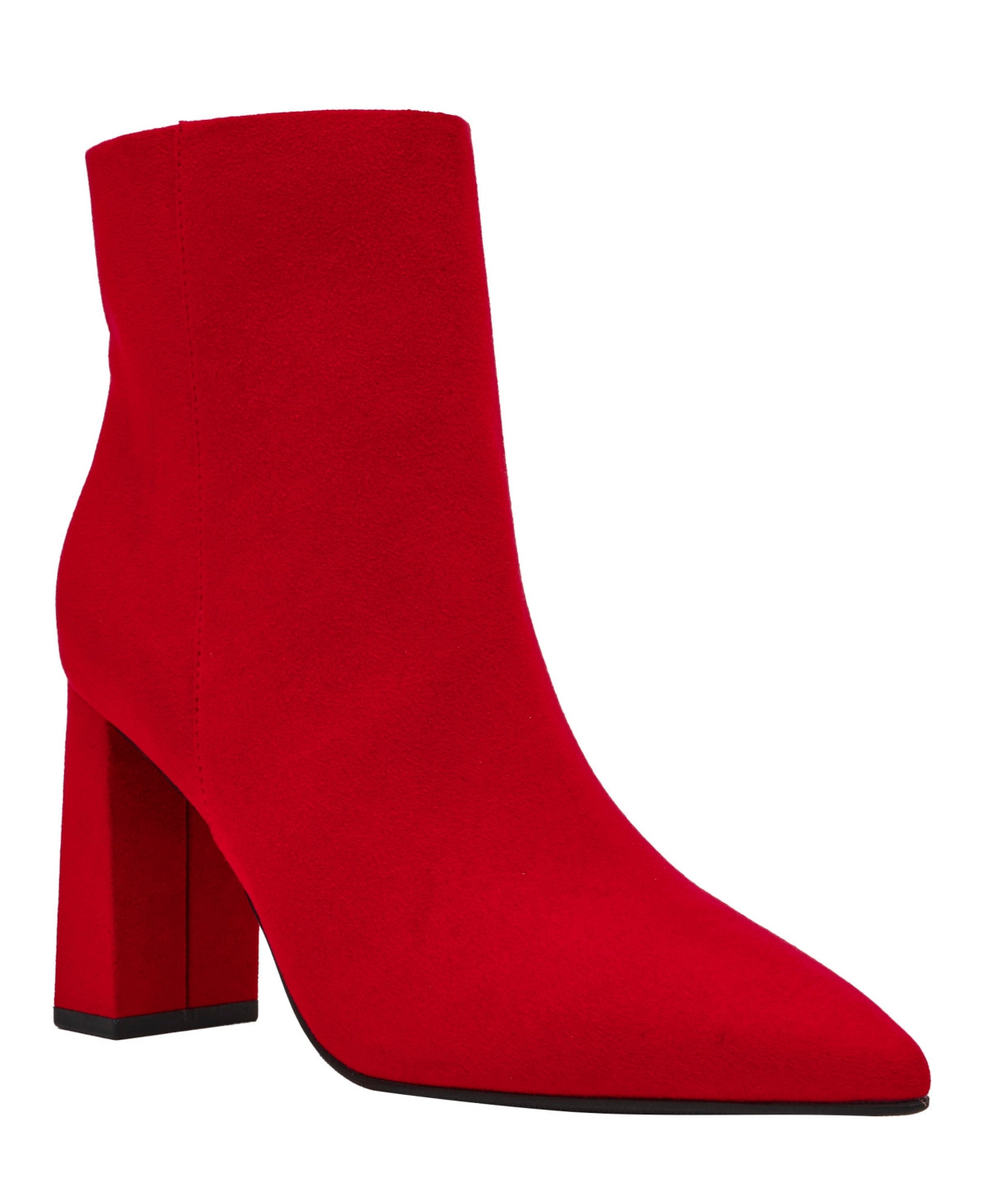 Wild Pair Women's Imogenn Block Heel Booties, Macy's Exclusive - Red Microsuede | Macy's
