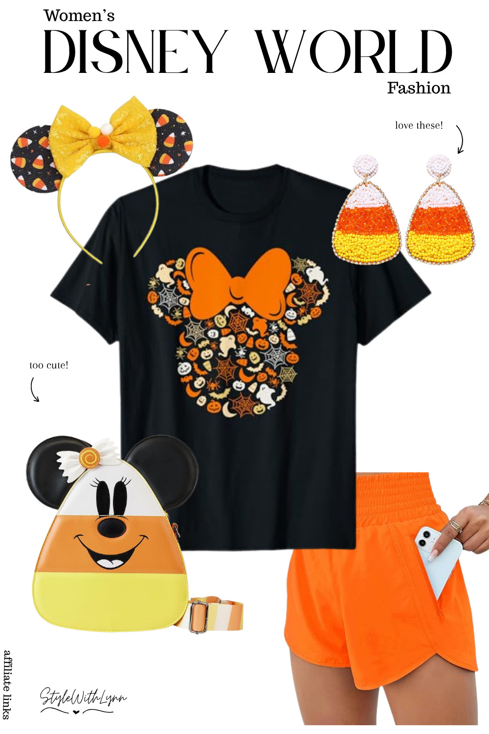 🎃🧡 Your Halloween Disney park outfit just got a whole lot cuter! This candy corn-inspired look is perfect for Mickey’s Not-So-Scary Halloween Party, a day at Magic Kingdom, or any fall Disney vacation. From the adorable Halloween Minnie tee to the bright orange athletic shorts, candy corn earrings, festive ears, and the cutest Mickey candy corn crossbody, this outfit is comfy enough for park hopping and cute enough for all your castle photos! ✨🍬

Everything is linked in my LTK to help you recreate this spooky season Disney outfit before it sells out! Which piece is your favorite? 👻🍂


#DisneyWorld #DisneyHalloween #MickeysNotSoScaryHalloweenParty #DisneyWorldOutfit #DisneyStyle #DisneyFashion #MagicKingdom #HalloweenOutfit #FallDisneyStyle #DisneyMom #DisneyBound #ThemeParkStyle #DisneyAccessories #CandyCorn #DisneyFinds #LTKCreator #AmazonFashion #ParkOutfit 

 #LTKootd #LTKmomlife #LTKSeasonal