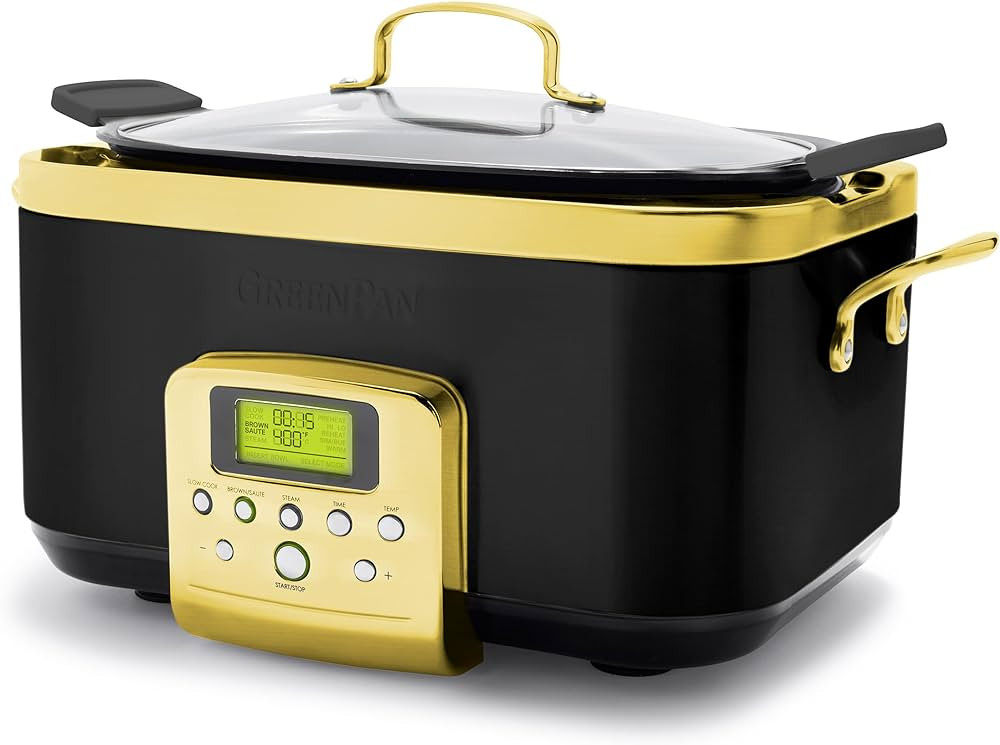 GreenPan Elite Reserve 6QT Electric Slow Cooker, Programmable Dishwasher Safe Lid & Removable Cro... | Amazon (US)